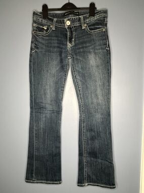 Express Women's Flare Jeans in Medium Faded Blue